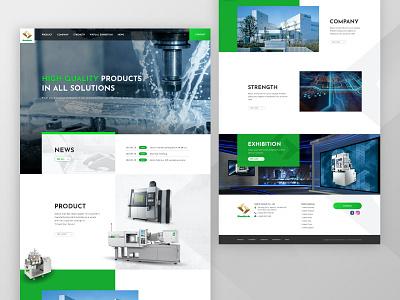 Sodick - Renew website product dark green homepage industry technology ui ux webdesign xd design