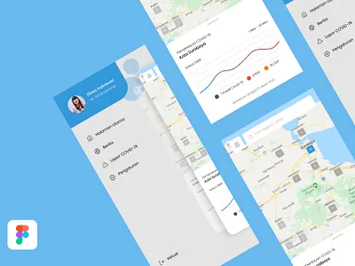 COVID 19 Apps Monitoring app branding design flat illustration minimal type ui ux