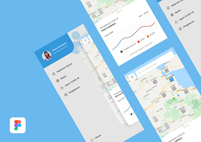 COVID 19 Apps Monitoring app branding design flat illustration minimal type ui ux