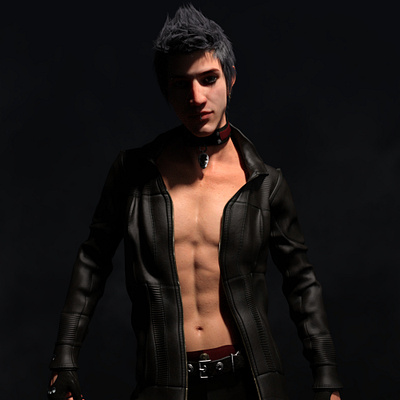 A goth -1 3d art 3d modeling character design portrait