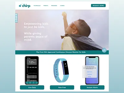 Chirp Landing Page branding dailyui design logo ui ux webdesign website
