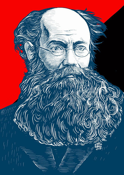 Pyotr Alexeyevich Kropotkin illustration portrait science