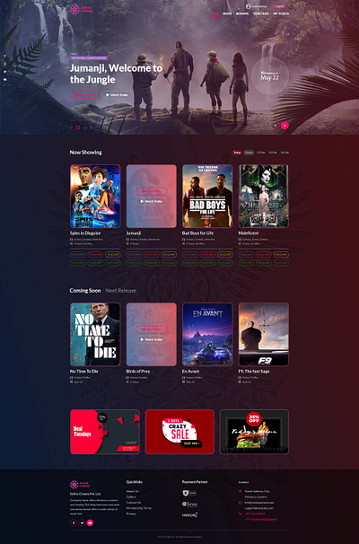 Cinema Landing design ui web