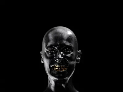 G O L D 3d c4d freak head monster new red render ui zbrush