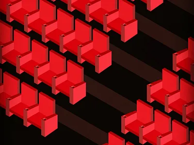 Movie Hall | Isometric Graphics Series art cinema theater design graphic illustration isometric isometric illustration movie movies multiplex seat seating sketch vector