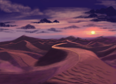 sand sunset digital painting digitalart illustration sand sunset