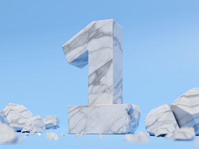 36 Days Of Type - 1 1 36 days of type 36daysoftype 36daysoftype1 3d 3d art blender marble one texture