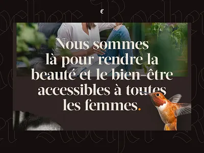 Groupe (Yves) Rocher animated animation big bold brown cosmetic cosmetics editorial fat pattern ui watercolor webdesign