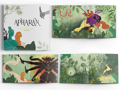 Apharan-An illustraed retelling of the Ramayana book illustration mythical mythology publication publishing ramayana story vector