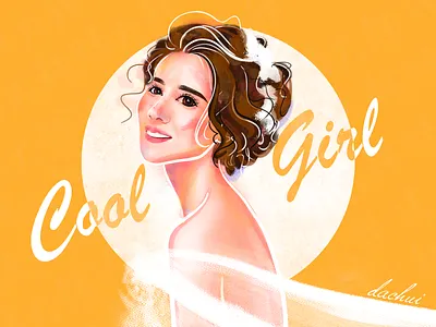 插画头像 branding ui 头像 女孩 手绘 插画 插画设计 水彩 流行 界面 设计