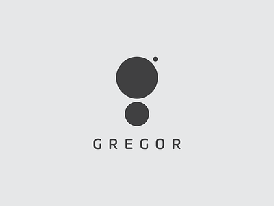 Gregor Logo circle dynamic logo typography