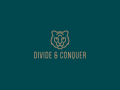 Divide and Conquer - Logo Design animal animals animals logo branding design illustrator line line logo lineart logo logo design logodesign logos logotype minimal modern tiger tiger logo tigers vector