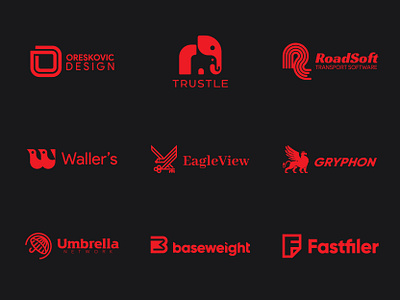 Logo Collection base bird birds brand branding design eagle elephant flag gryphon icon letter logo mark monogram parenting road software umbrella