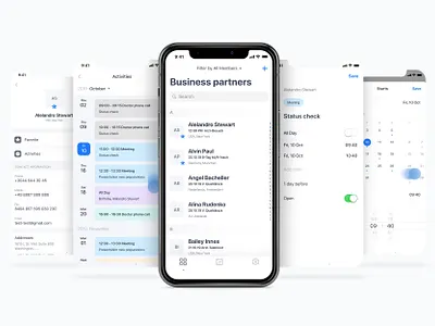 Internal App for distributors medicine preparats app calendar clean contacts design ios meetings native app ui ux