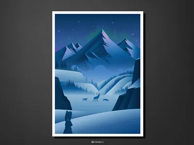 A rabbit watching from a distance art beautiful catch extraordinary illustration mountain rabbit silhouette vector wild wolf