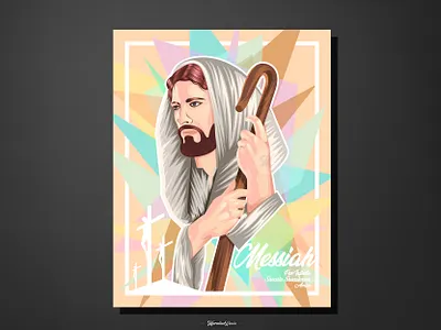 Messiah art beautiful christian illustration jesus messiah savior vector