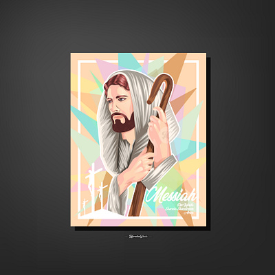 Messiah art beautiful christian illustration jesus messiah savior vector