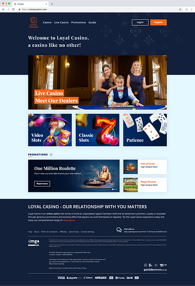 Website Design for Oranje Casino branding casinodesign design desktop gaming interface livecasino oranjecasino ui uidesign websitedesign websitedesigner