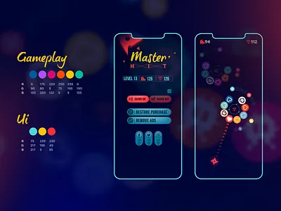 Game Art - Master HIT Primary Colors 2d art 2d game colors game art game design hyper casual game ui ui design uiux