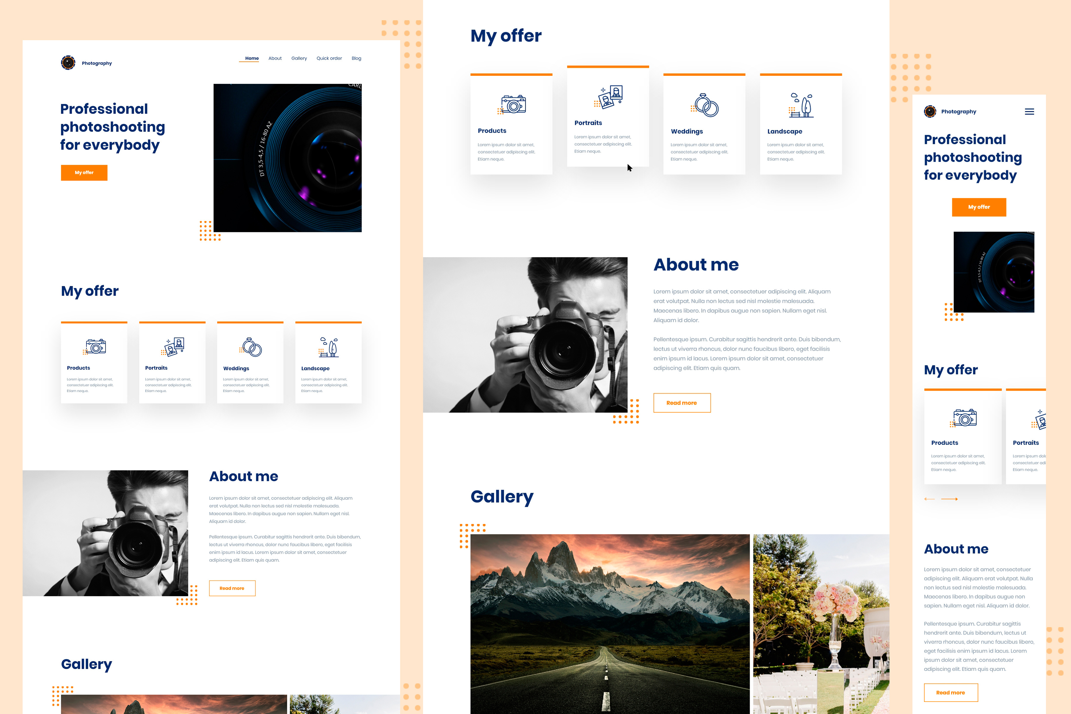 Example of Photo shooting websites