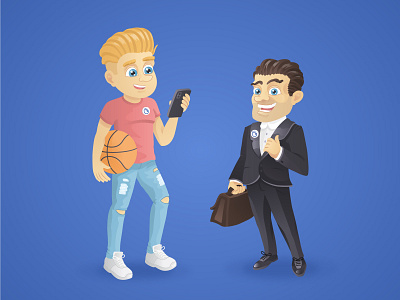 Company characters 2d art businessman cartoon character character design characters characters design illustration man cartoon student teen vector