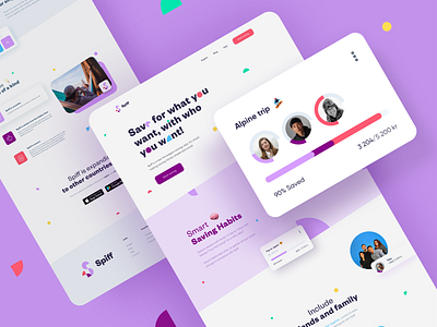 Spiff Landing Page design landing landing page save money saving app ui web website