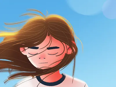 ✨ character character design digitalart digitalpainting girl illustration photoshop photoshop art sun wind