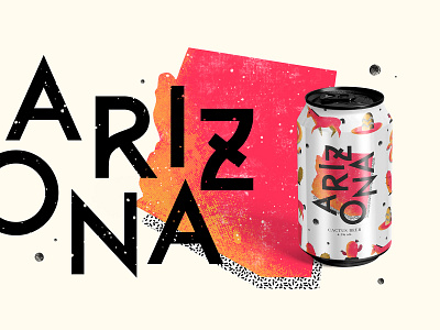 'ARIZONA' Cactus Craft Beer - Packaging Design arizona beer beer can beer packaging branding cactus colourful desert design illustration katycreates nature packaging packaging design packaging illustration packaging mockup procreate snake textures usa