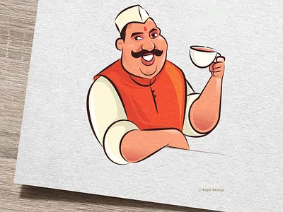 Mascot Design for 'Tea' Shop India. advertising branding character design graphic illustration logo vector visual web