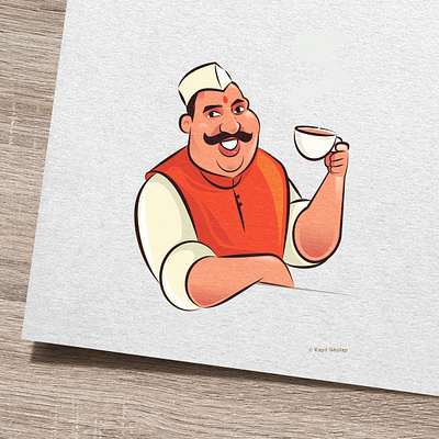 Mascot Design for 'Tea' Shop India. advertising branding character design graphic illustration logo vector visual web