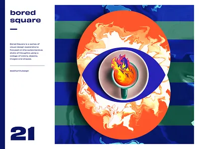 Bored Square 21 art series artwork chai collage design designs digital digital art graphic procreate tea