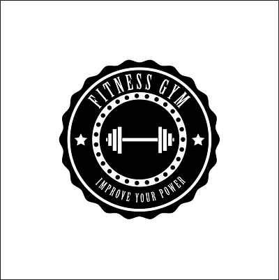 gym logo 1 design flat illustration logo vector