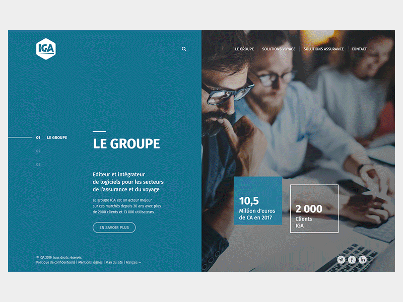 IGA concept website adobe xd design interaction ui web website