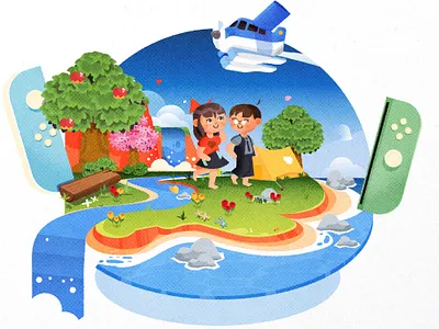 Animal Crossing Fan Art animal crossing fanart illustration illustrator minimalist new horizons nintendo nintendo switch texture vector