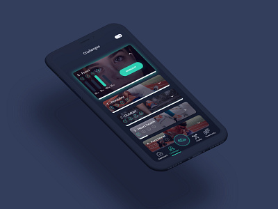 Fitness app - Challenges activities app branding challenger challenges dailyui design fitness mobile program results smartphone sport statistics stats ui ux uxui