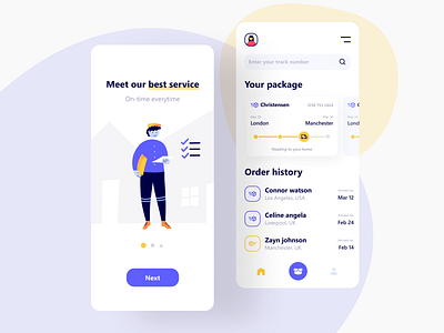 Shyft - Delivery App app box character delivery illustration interface ios logistic mobile package product design shipment shipping splash tracker ui uiux ux