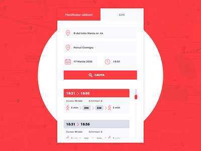 Route planner window bucharest bus city mobility planner public transport redesign romania route stbsa tram transport trolley ux uxui walking