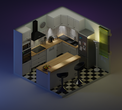 kitchen blender3d