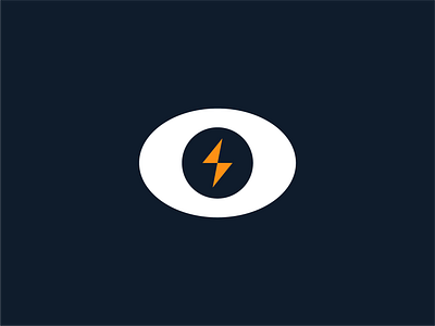 "Thunder & Gunner" Logo Eye Bolt Design Element blue bolt company design designer dribbble eye eye logo graphic gunner illustrator light logo logotype orange photoshop simple thunder ui ux