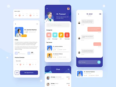 Mobile App — Doctor Consultation 2020 trend app appointment chat clean consultation dental doctor doctor app doctor appointment health app healthcare illustration illustrations medicine minimal mobile app design ui user inteface user interface