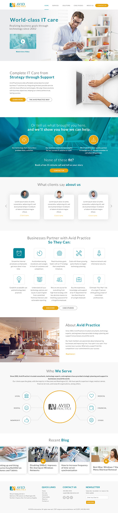 Avid Practice webdesign