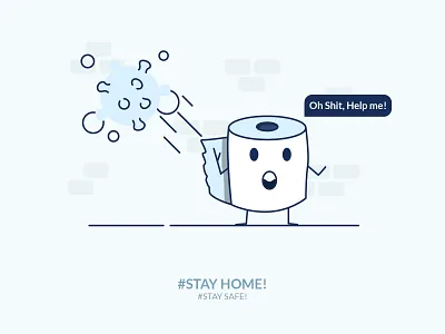Toilet Paper 2020 corona coronavirus covid 19 crisis design illustraion illustration panic stay home stay safe toilet toilet paper toilets vector