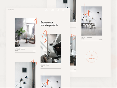 LUX Studio app branding design ecommerce editorial eshop fashion homepage landing page minimal promo promotional studio ui uidaily uiux ux website