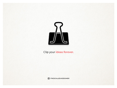 Clip Your Ideas - A Dose Of Inspiration branding concept designing graphics illustrator inspirational logo minimalism motivational simple is design typography