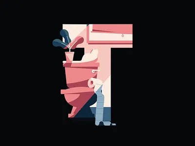 36 Days Of Type- TOILET ROLL 36days 36daysoftype 36daysoftype07 illustration letter lettering letters toilet toilet paper toilet roll toiletpaper toiletroll type typo typography