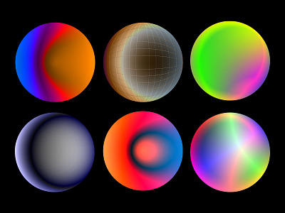 Regular rectangular grid balls gradient grid