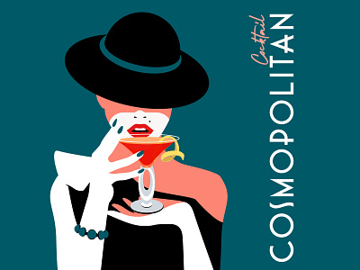 Cocktails Cosmopolitan 2020 art artchallenge artcontest artwork cocktail party collection cosmopolitan design drink girls glass graphicdesign illustration party passion poster design