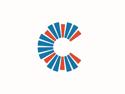 C Lettermark abstract brand branding clean corporate golden ratio grid identity logo mark modern