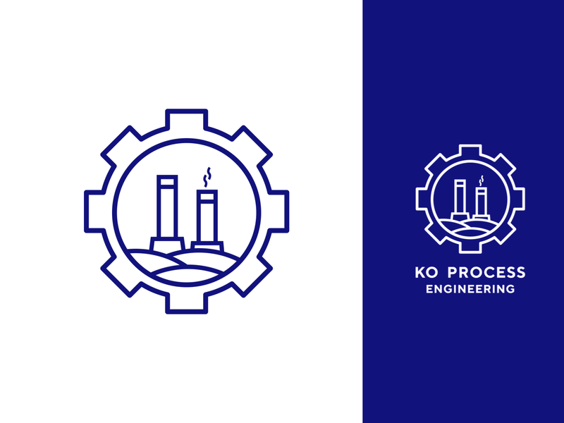 KO Process Engineering - Logo motion animated logo branding chimney chimney logo factory logo gear gear logo industrial industrial logo logo logo design logoanimation logodesign logomotion motion motion design
