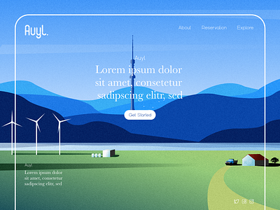 Almaty adobexd affinitydesigner almaty mountain nature ui ux village webdesign